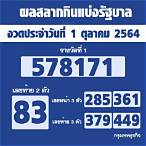 ตรวจหวย1/10/64กรอกตัวเลข